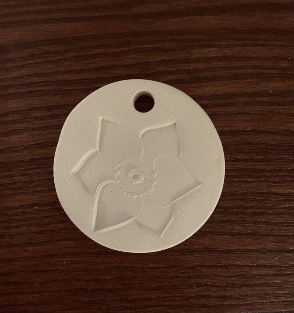 Keramická placička na éterické oleje - narcis 